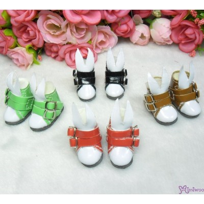 1/6 Bjd Doll Shoes Bunny Ear Buckle Boots Green SHP192GRN